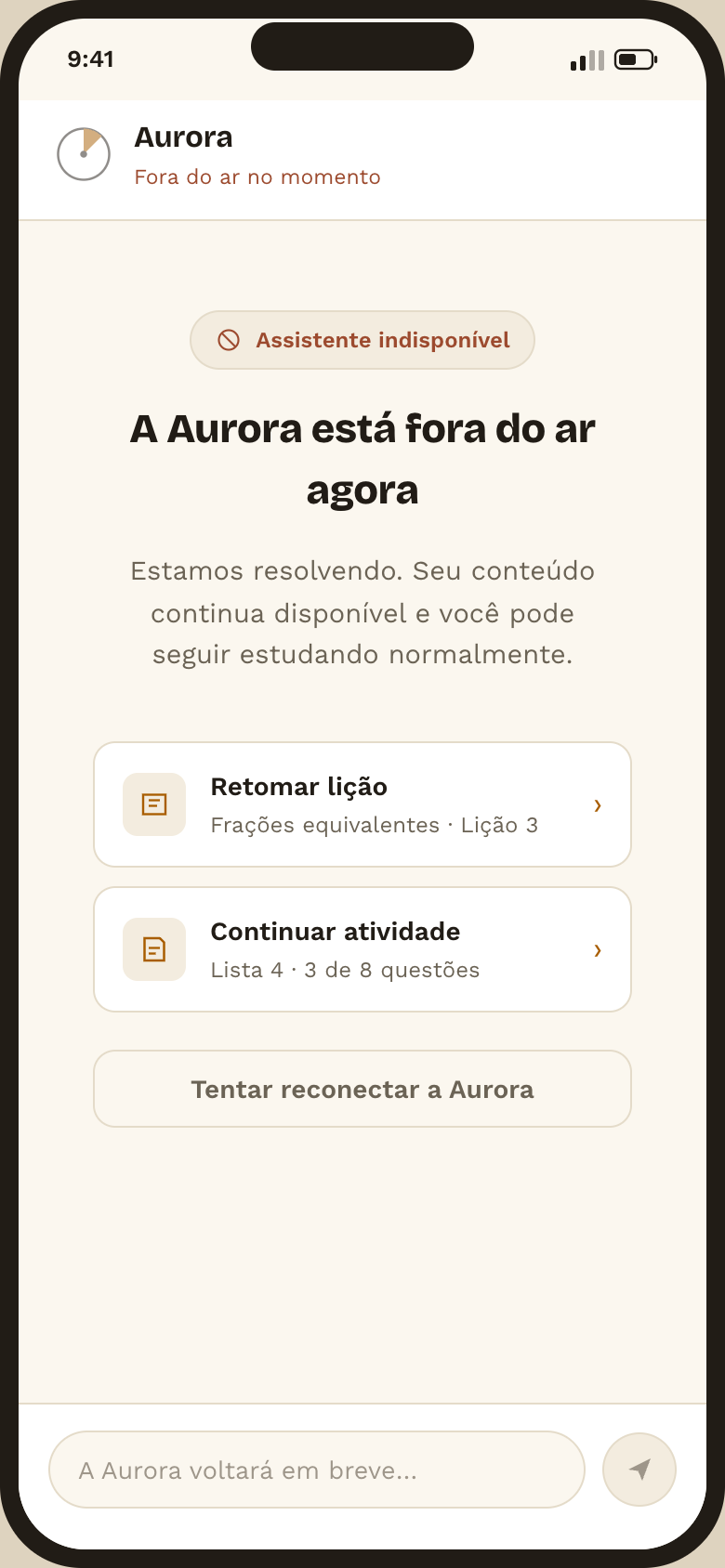 IA indisponível